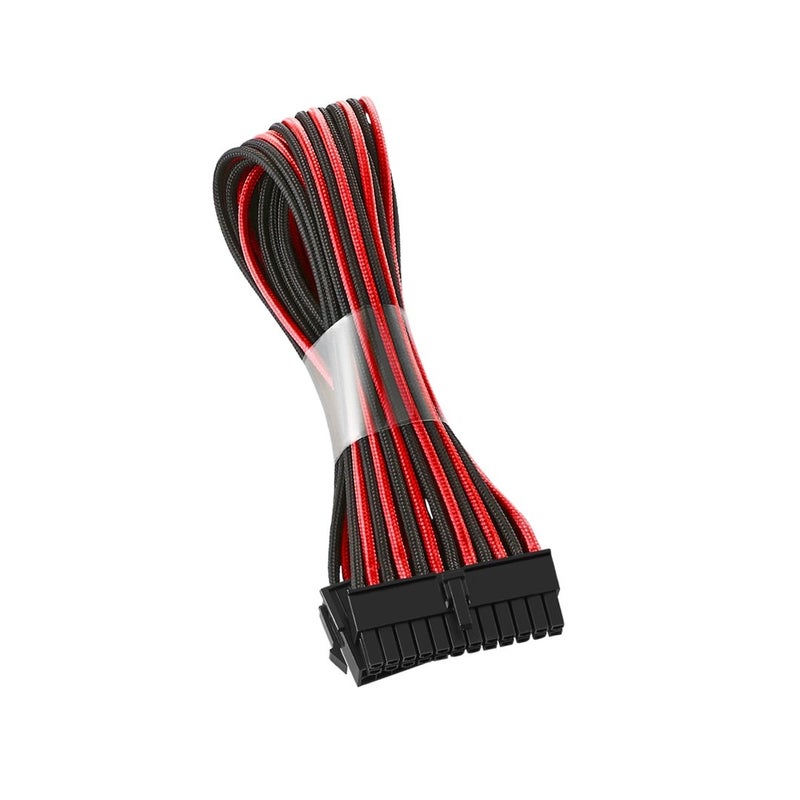 CableMod Classic ModFlex Sleeved ATX 24-pin Extension (Black + Red, 30cm)